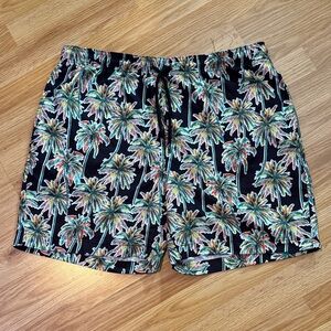Tropical Print Swim Shorts - Size L